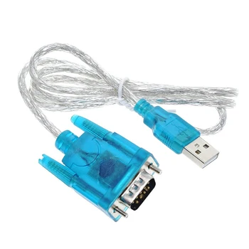 HL-340 USB към RS232 COM порт сериен PDA 9 пинов DB9 кабелен адаптер конверторен кабел съвместим с Windows7 64-бит