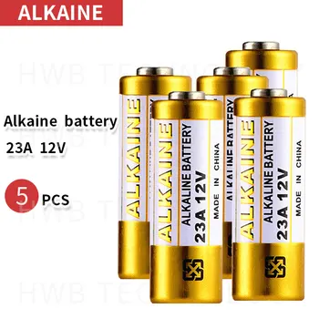 5pcs Алкална батерия 12V 23A батерия 12V 27A 23A 12 V 21/23 A23 E23A MN21 RC управление дистанционно управление батерия RC част