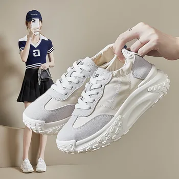 Нова мода пролет есен дамски маратонки плоски дишащи случайни студентски обувки за бягане женски обувки за ходене
