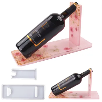 Вино багажник вино тава вино бутилка вино стъкло силиконова форма за DIY епоксидна смола леене смола тава форми