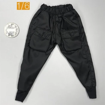 Голям мащаб на продажбите 1/6-ти модерен моден черен цвят за момчета хип-хоп панталони панталони костюм обикновен 12inch кукла действие колекционерски