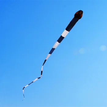  Висококачествено устойчиво на разкъсване хвърчило 40 м черно голямо змийско хвърчило на открито конкурентен бутик Aimal Kite меко хвърчило едноредови спортове