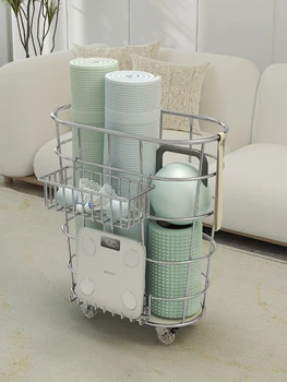 Същата домакинска кошничка за съхранение на колела на Джао Луси Йога мат съхранение цилиндър багажник за съхранение фитнес оборудване кошница за съхранение
