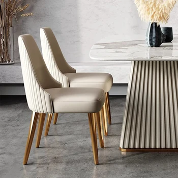 Безплатна доставка Апартамент Трапезни столове Луксозни златни крака дизайнер единични столове Relax Dine Fashion Silla Plegable Indoor Supplies