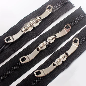 1Pair 5# 8# 10# Zipper Pull Metal Zipper Slider Zipper Head DIY Clothes Bag Suitcase Accessories For Zipper Repair Kits