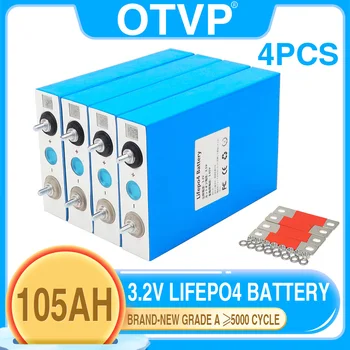 4PCS 3.2V 105AH 100AH Lifepo4 литиево-желязо фосфатна батерия DIY 12V 24V 36V 48V клас А лодка голф количка акумулаторни клетки