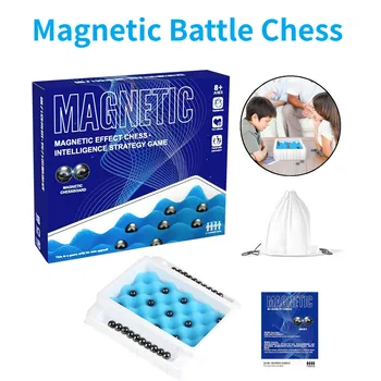 Магнит шах Настолна игра Магнитен ефект Шахматен комплект Образователни шашки Игра Шахматна дъска Парти консумативи за семейно събиране