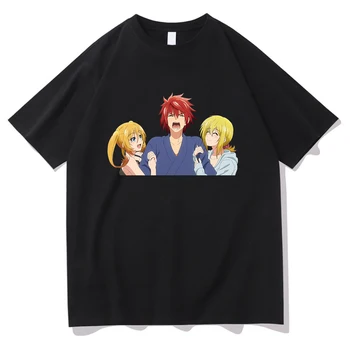 TenPuru T Shirt Men Harajuku Aesthetic Funny Kawaii Temple Akemitsu Kagura Mia T-Shirt Hot Unisex Anime Manga Cotton Tees Shirts