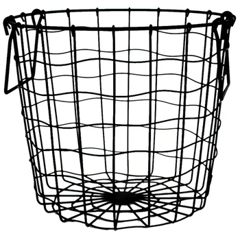 Реколта метална кошница за пране Куха тел кошница за съхранение Държава окото кошница пречат дрехи Sundries организатор Селска къща