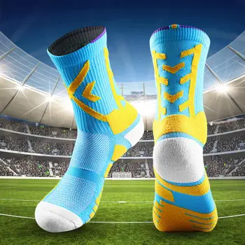 Sport Sock Quick Dry Sweat Absorption Дълги чорапи Професионални баскетболни чорапи против надраскване Неплъзгащи се мъже Дамски футболни чорапи