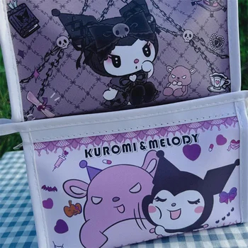 Sanrio молив случай Kawaii Kuromi Cinnamoroll Melody училище моливи чанта голям капацитет писалка случай консумативи канцеларски козметични чанти