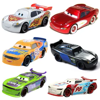 Disney Pixar Автомобили осветление McQueen сплав кола модел любов версия сребърна светкавица McQueen редки детски играчки кола Коледен подарък