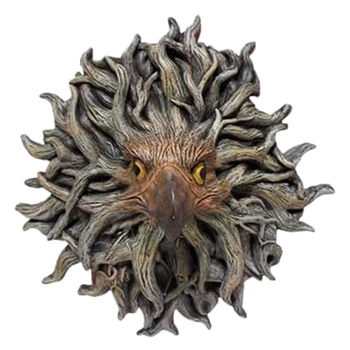 Смола занаяти кора орел лицето дърво висящи градина висулка творчески Външни градински декорации