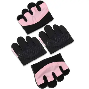 Фитнес Абсорбиращи потта дишащи вдигане на тежести Йога Спортни ръкавици с четири пръста Силиконови неплъзгащи се ръкавици с половин пръст