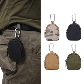 Portable EDC найлон пакет торбичка износоустойчив монета чанта ключодържател торбички лов Molle полезност функционална чанта слушалки торбички