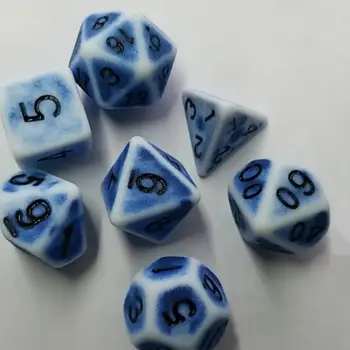 Dice Set DND Board Game Pieces Висококачествен акрил Уникален Cool Ретро ефект Polyhedral Dice Sets For RPG Board Game Club Party