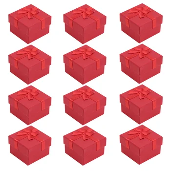 30pcs Малки кутии за подаръци за бижута с капаци Картонени кутии за бижута Калъфи за организатор за Свети Валентин Сватбено колие Обица