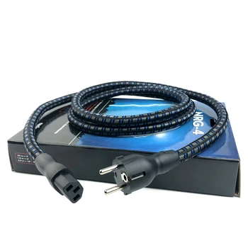 NRG 4 аудио захранващ кабел EU / US Plug PSC + проводник HiFi аудио усилвател AC захранващ кабел