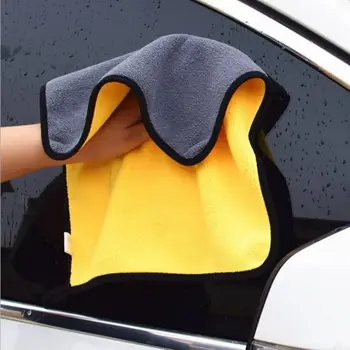 Микрофибърна кърпа за почистване Сгъсти мека кърпа за сушене Измиване на тялото на автомобила за VW Volkswagen Golf 8 2020 Шкода Октавия A8 2021 SEAT Le