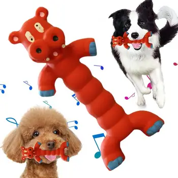 Сумтене куче играчка куче дъвчете играчка Grunting звук игра трайни гумени скърцане куче кученце дъвчете играчки латекс интерактивни скърцане