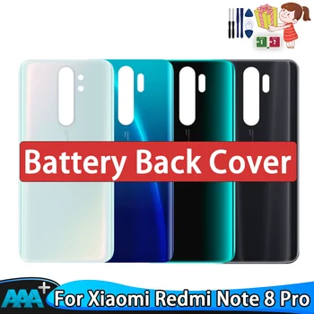 НОВ капак на батерията за Xiaomi Redmi Note 8 Pro Back Battery Cover Door Rear Glass Housing Case за Xiaomi Redmi Note 8 Pro Cover