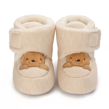 Първите ботуши на бебето Меки и топли обувки за малки крака Есенни меки обувки за бебета за бебета момчета и момичета 0-18 месеца