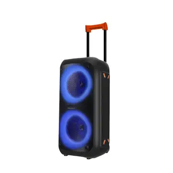 Голям безжичен Bluetooth високоговорител Портативен двоен 8-инчов високомощен външен площад танц аудио домашно кино субуфер звукова колона