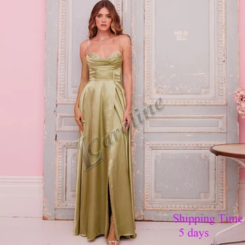 Caroline Атрактивни спагети презрамки вечерни рокли за жени корсет скъпа без гръб по поръчка Vestidos Robes de Soirée