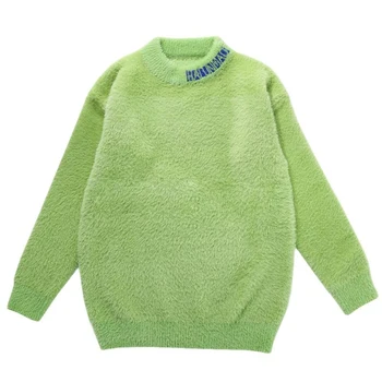 Есенно палто за детски дрехи пуловер 2021Зимен нов моден пуловер Деца Момчета Момичета Топли сгъстени пуловер Дрехи 4-12y