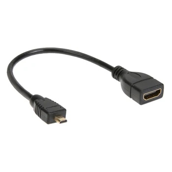  Micro HDMI-съвместим мъжки към HDMI-съвместим женски адаптер конектор кабел къс 17cm