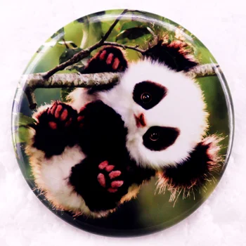 Сладък панда животински пинбек бутон щифт ламарина значка подарък бижута 58MM
