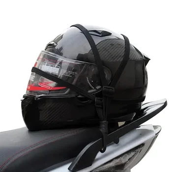 Universal 60cm мотоциклет багаж каишка мото каска предавки фиксирани еластични ключалката въже висока якост прибиращ се защитен