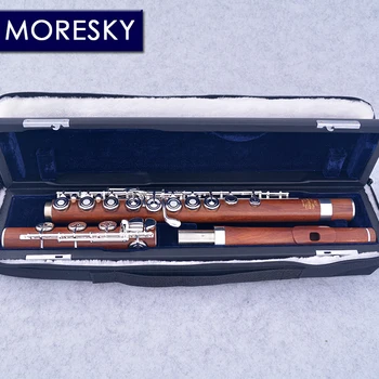MORESKY Redwood флейта 17 отворена дупка посребрена E ключ Rosewood Mopane Professional MFL-202