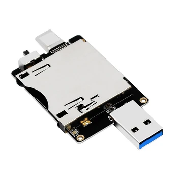 CFexpress четец на карти USB 3.0 тип A + USB3.1 тип C 10Gbps към CF Express Riser адаптер JMS583 чип за CF Express тип B памет