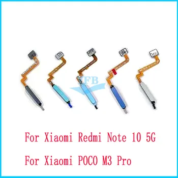 За Xiaomi Redmi Забележка 10 10s 10pro 5G Poco M3 Pro сензор за пръстови отпечатъци сензор за докосване Превключвател за захранване на пръста ON OFF Страничен бутон Ключ Flex кабел