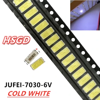 50pcs ЗА JUFEI LED подсветка 1W 7030 6V Cool бял телевизор Приложение smd 7030 доведе студено бяло 100-110lm CHIP-2
