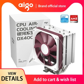 Aigo DX400 CPU охладител 4pin PWM 4 чист меден горещ въздух парче студен въздух кула охладителна система CPU охладител LGA 1700 1200 AMD AM4 AM5