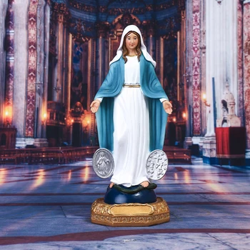 Дияло Дева Мария от чудотворната фигурка Статуя на Дева Мария с чудотворна колекция медали Благословена майка Мадона Домашен декор