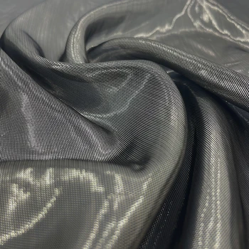 Сребърно огледало мерсеризирана мрежа коприна плат шевни материали Cheongsam рокля дреха плат широк 150 см продава с половин метър