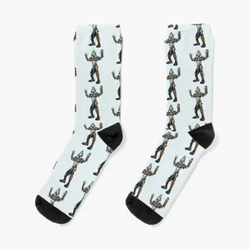 Маскиран певец САЩ Сезон 3 Костюм - Бели тигрови чорапи смешни подаръци неплъзгащи се футболни чорапи Чорапи Мъжки Дамски