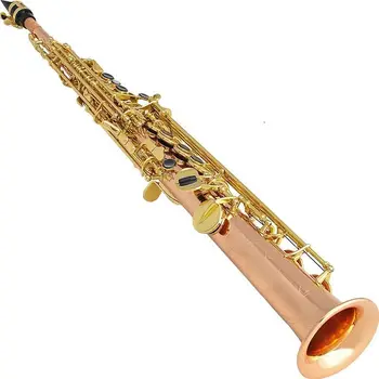 New 992 Най-добро качество Японски фосфор мед B плосък сопрано саксофон професионален свири С случай тръстика. мундщук