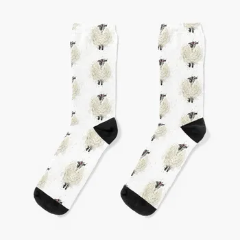 Размита овца с флорална шапка Чорапи лято christmass подарък готини чорапи мъжки чорапи Дамски