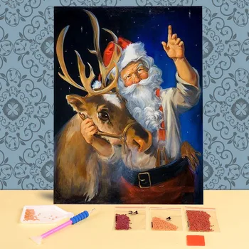 Дядо Коледа Коледа пълна тренировка живопис диаманти бод ръчно изработени занаятчийски занаятчийски занаятчийски промоции пакет