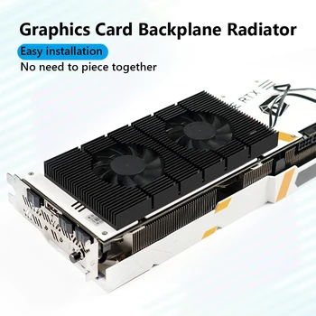 графични карти охлаждащ вентилатор за RTX 3090 3080 3070 серия GPU задна плоча радиатор двоен 4PIN PWM вентилатор термична подложка памет радиатор