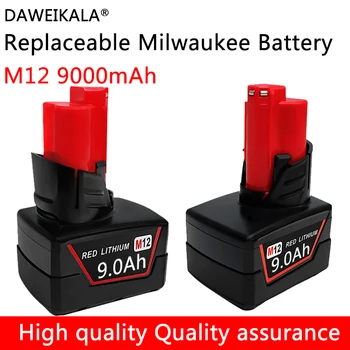 12V 9000mAh акумулаторна батерия за Milwaukee M12 XC акумулаторни инструменти 48-11-2402 48-11-2411 батерии 48-11-2401 MIL-12A-L
