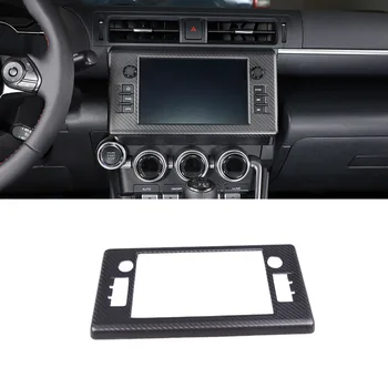 Real Dry Matte Carbon Fiber Car Navigation Screen Frame Trim Cover За Toyota GR86 За Subaru BRZ 2021+
