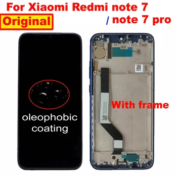 оригинален за Xiaomi Redmi Note 7 Note7 Pro LCD дисплей екран сензорен панел дигитайзер събрание с рамка 6.3 