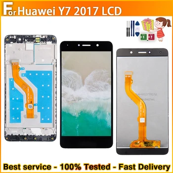 За HUAWEI Y7 2017 LCD TRT-L53 L21A дисплей сензорен екран дигитайзер замяна за Y7 Prime 2017 LCD NO/с рамка