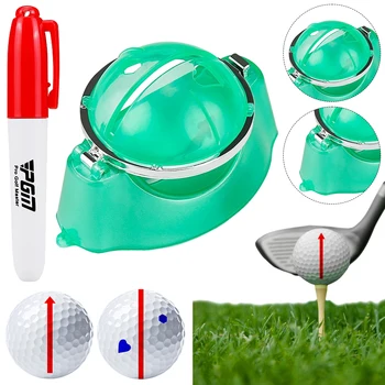 Поставяне на инструменти за маркиране на лайнери Висока точност голф топка лайнер марка шаблон голф топка маркер рисуване инструмент за Putt топка маркировка