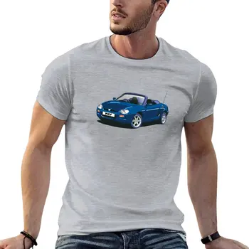Нов автомобил MG Rover MGF в Таити Синя тениска извънгабаритни тениски Блуза реколта дрехи мъжки дрехи